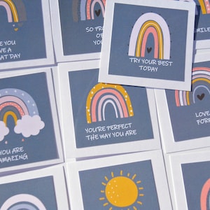 Cartes de compliments arc-en-ciel, 10 cartes d'encouragement, Cartes Soyez positif, Cartes d'affirmation du jour, Notes d'amour, Cartes arc-en-ciel