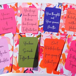 Lot de 18 petites cartes d'encouragement, affirmations quotidiennes, soutien contre l'anxiété, manifestations quotidiennes, cartes de soutien pour adolescents, cartes de consolidation d'équipe,