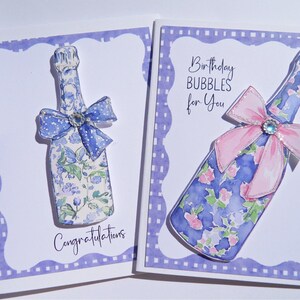 Carte d'anniversaire bulles de champagne, carte d'anniversaire BFF, anniversaire meilleur ami, carte d'anniversaire fille, carte de félicitations fiançailles, cb100