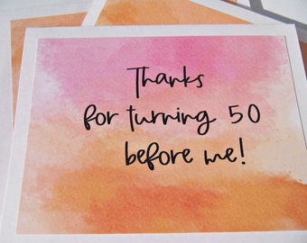 Funny 50 Birthday Card, Turning fifty birthday card, Old Age , Sarcastic Card, Old Age Birthday, Turning 50 Card, Middle Age Card, tscd