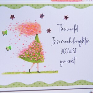 Carte d'encouragement de fille, carte de positivité de fille, carte pour fille, soeur, petite-fille, carte d'anniversaire pour fillette,