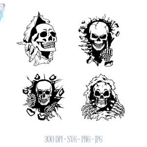 Skulls SVG Bundle, Skeleton svg Bundle, Skull Cut files for Cricut, Skull Clipart, Skull Silhouette, Skeleton svg, Skull Vector
