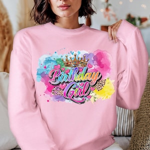 Aniversário Menina Png, Design De Sublimação Aniversário, Sublimação Colorido Png, Leopardo Png, Design De Camiseta Meninas Camisa De Aniversário png, Aniversário png