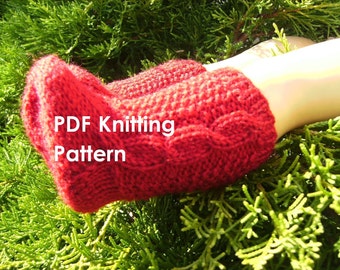 PDF Knitting Pattern - Knit Socks with Irish Aran Cables for an 18 Inch American Girl Doll