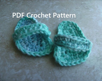 Instant Download PDF Crochet Pattern - Beach Summer Fun Flip Flops Sandals Shoes Slippers for 18 Inch American Girl Doll