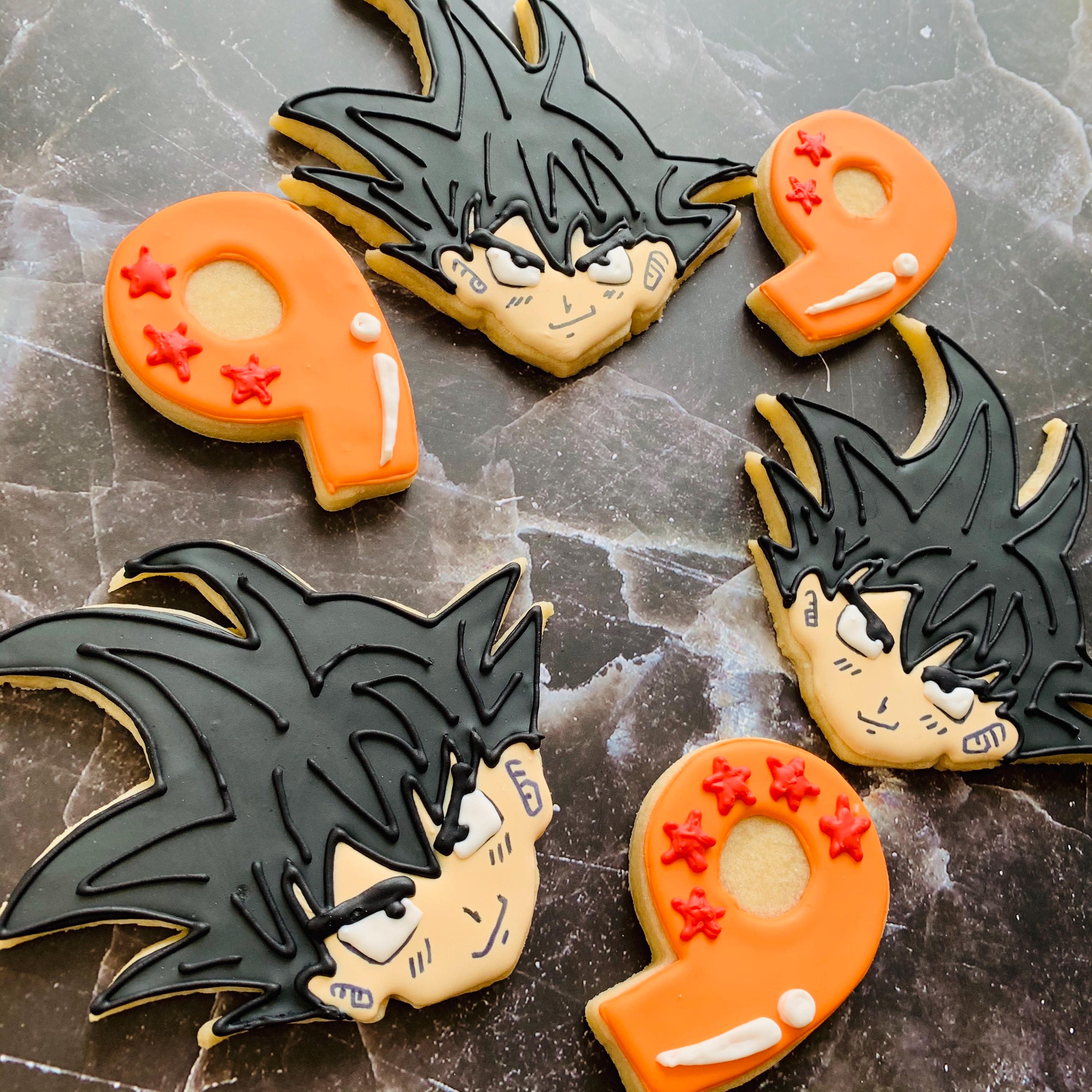 【※kira】　タンクトップBKXL(BUU)　WHXL(COOKIE) Dragon Ball Z Cookies | Goku Cookies | Birthday Cookies