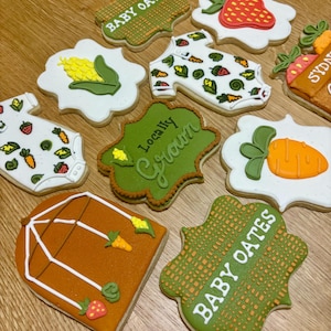 Locally Grown themed cookies | Baby shower cookies | Custom cookies | Decorated cookies