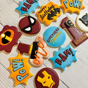 Superhero cookies | Birthday cookies | Custom cookies | Decorated cookies