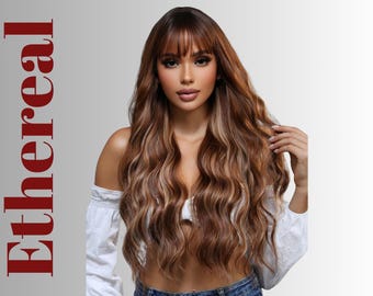 26 Inch Dark Brown With Dark Copper Highlights Heat  display picture 2