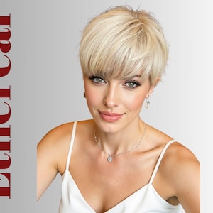 Blonde Bob Wig with Bangs: Heat-Resistant Synthetic Hair