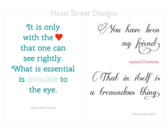 Children's Book Quotes No. 2 - 5x7 - Set of 10 Printables