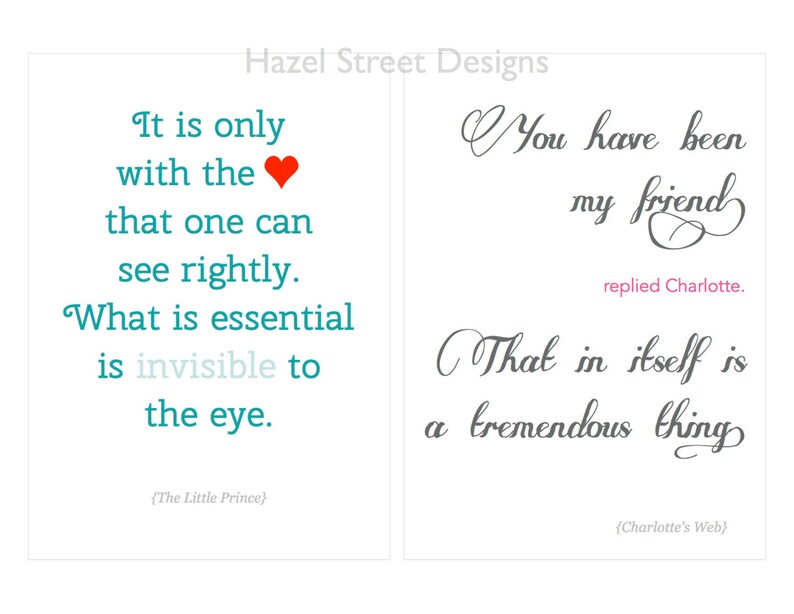 Children's Book Quotes No. 2 5x7 Set of 10 Printables Etsy