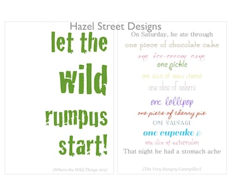 Children's Book Quotes No. 1 - 5x7 - Set of 10 Printables