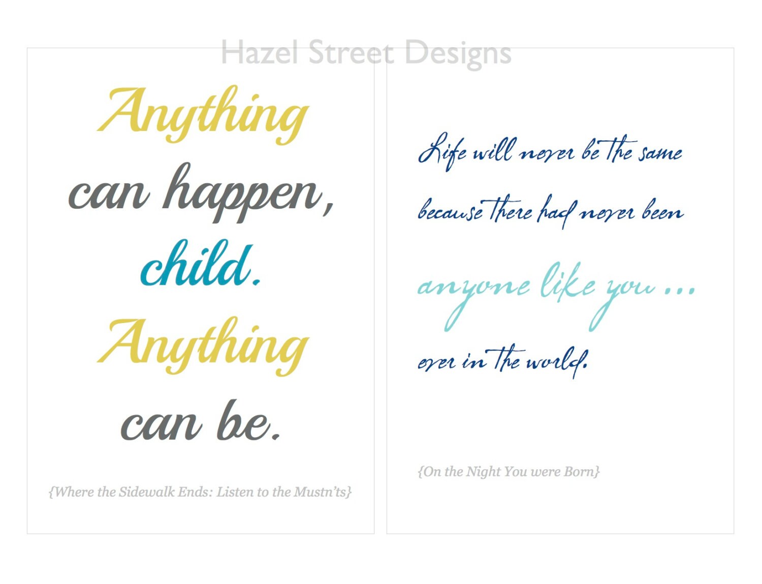 Children's Book Quotes No. 2 5x7 Set of 10 Printables - Etsy