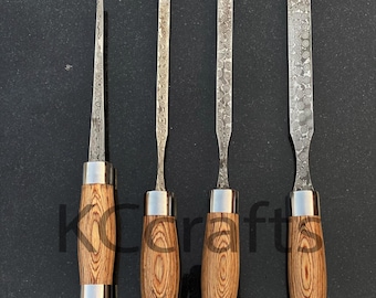 Chisel set, Handmade Damascus chisel set, Woodworking tools, Carpentry Chisel set/Chisels, Tools Hand Carving Tools/Christmas-Anniversary
