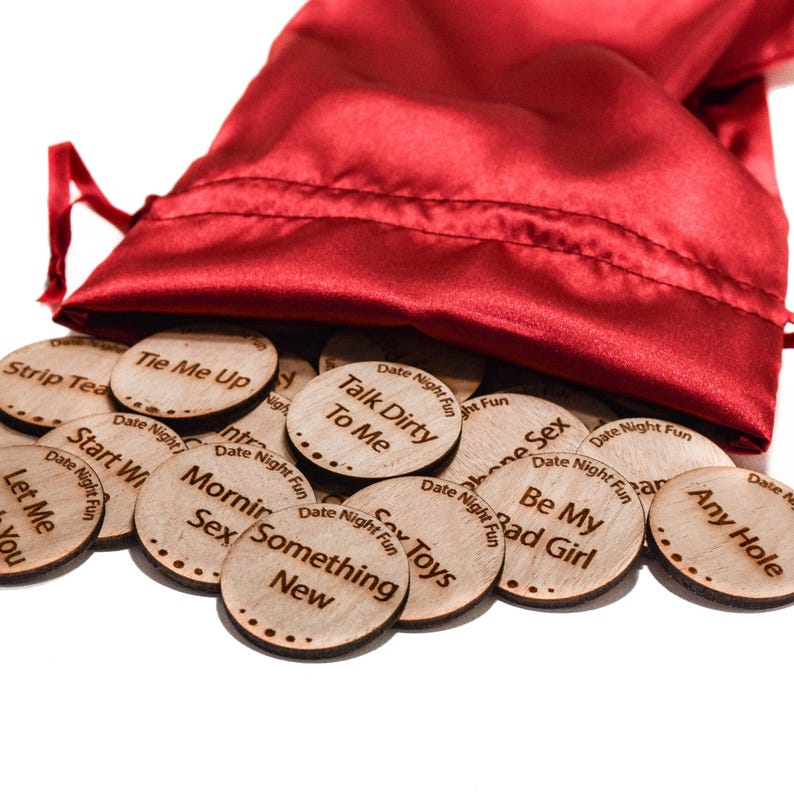 72 pc Intimacy Token Set for Couples: Romantic Date Night Game image 1