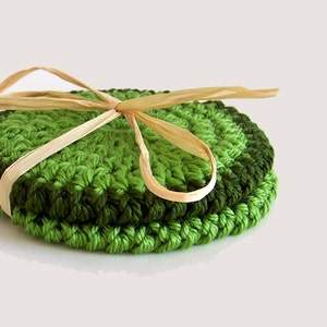 Crochet Coasters Pattern, Beginner Easy Tutorial, Simple Modern Crochet Gifts image 1