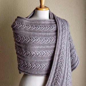 Modèle d'écharpe tricoté, modèle d'écharpe en tricot torsadé, tutoriel d'étole châle pour femme, écharpe torsadée Natalya1905