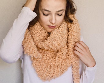 Modèle de châle facile à tricoter, modèle de tricot simple pour débutant, écharpe triangulaire épaisse pour femme et homme