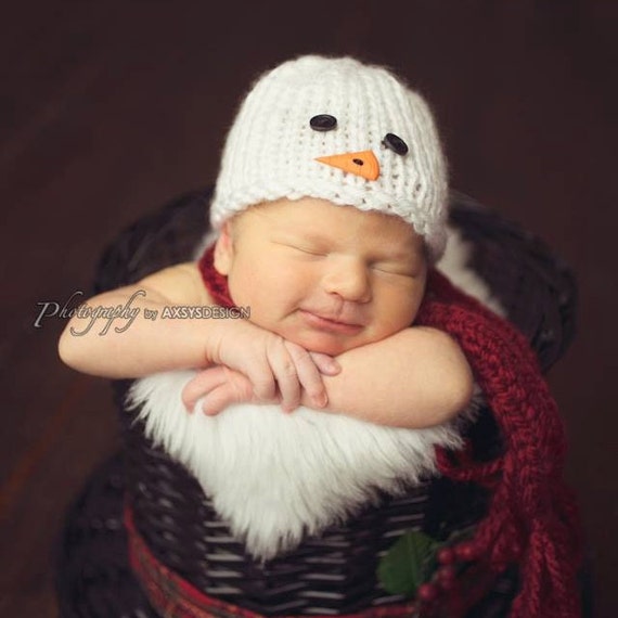 Snowman Baby Shower Christmas Newborn Hat Scarf Cocoon Outfit