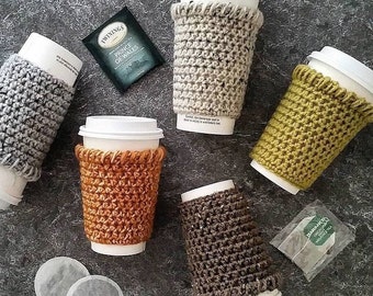 Modèle de crochet facile, modèle confortable de café au Crochet, modèle de manche de café au Crochet, tasse de café au Crochet confortable, manche de tasse de café au Crochet