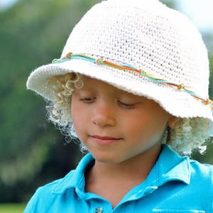 Crochet Bucket Hat Pattern, Easy Sun Hat Crochet Pattern, Cute Baby Boy Toddler Child Adult Men Summer Tutorial