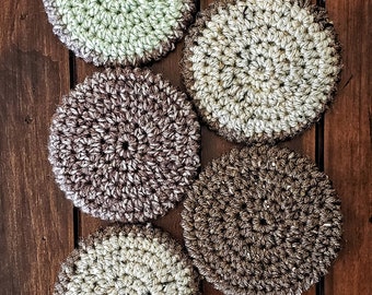 Easy Crochet Coasters Pattern, Round Mug Rug Tutorial, Home Kitchen Decor PDF
