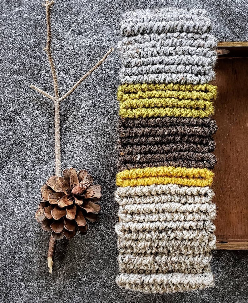 Easy crochet pattern for coffee sleeve.
