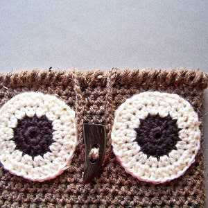 Crochet Owl Bag Pattern, Easy Crochet Pattern for Owl Tablet Case, Simple Rustic Crochet Owl Purse image 6