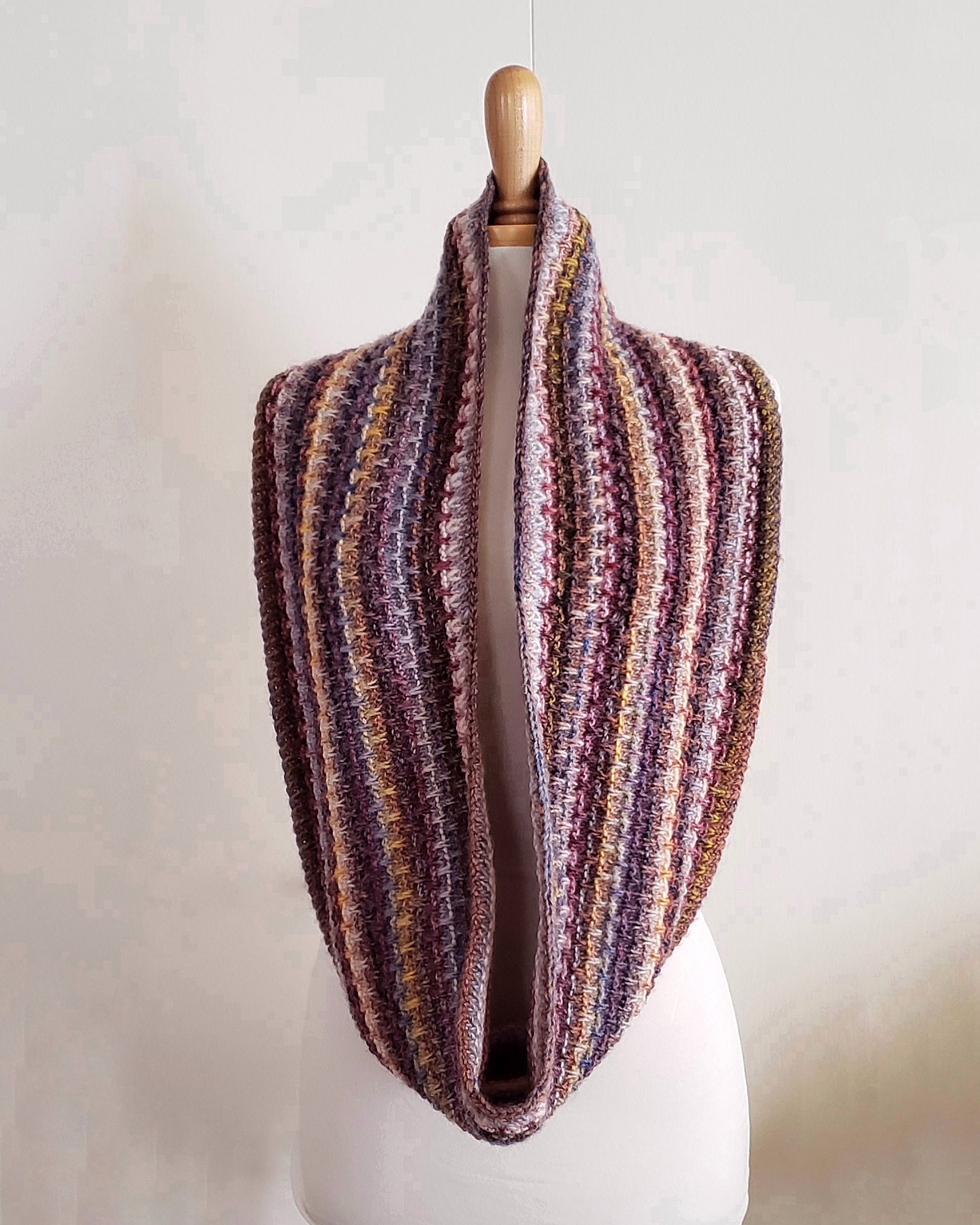 Knit Infinity Scarf Pattern, Easy Cowl Knitting Pattern PDF, Textured ...