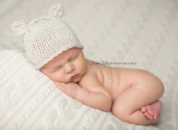KNIT NEWBORN HAT Pattern Knit Baby Hat 