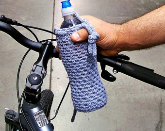 Crochet Water Bottle Holder Pattern, Easy Bag Crochet Pattern, Sports Yoga Biking Cover Cozy, Gifts for Crocheters