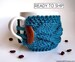 Knit Coffee Cozy, Knit Coffee Sleeve, Knit Tea Cozy, Coffee Cup Cozy, Coffee Cup Sleeve, Knit Cup Cozy, Teal Coffee Mug Cozy, Mug Warmer 