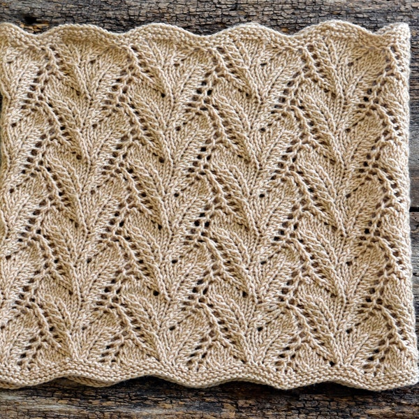 Cowl Strickmuster, Strickmuster Cowl, Easy Lace DK Strickmuster, Strickmuster Cowl, Cottagecore Strickmuster