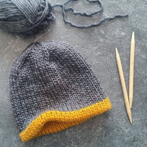 Hat Knitting Pattern, Knit Hat Pattern, Knit Beanie Pattern, Mens Beanie Hat Pattern, Chunky Hat Pattern, Chunky Beanie, Mens Beanie Pattern