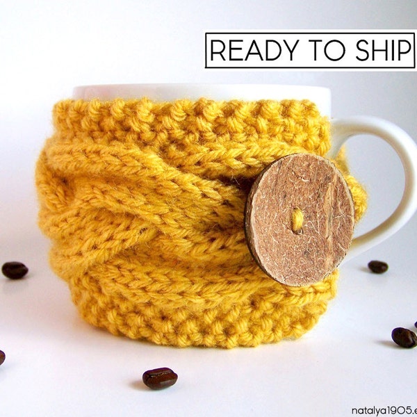 Knit Coffee Cozy, Knit Coffee Sleeve, Knit Tea Cozy, Coffee Cup Cozy, Coffee Mug Cozy, Coffee Cup Sleeve, Coffee Mug Sleeve,  Coffee Gifts