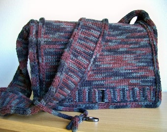 Crochet Messenger Bag Pattern, Easy Knitting Crochet Pattern for Laptop Sleeve, Computer Cover