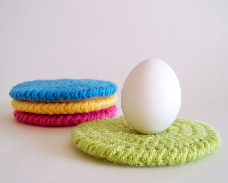 Easy Crochet Coaster Pattern, Beginner Crochet Patterns for Easter Kitchen Home Decor