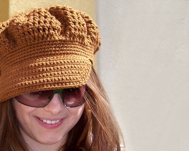 Crochet Hat Pattern, Crochet Newsboy Hat Pattern, Crochet Pattern Hat, Crochet Hat Women Newsboy Cap Easy Crochet Pattern Summer Hat Pattern image 1