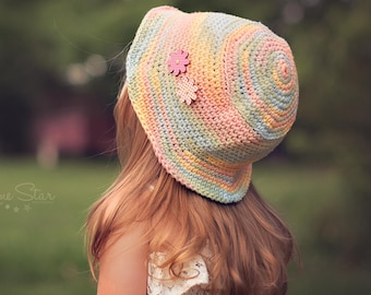 Bucket Hat Crochet Pattern, Easy Baby Sun Hat Tutorial, Infant Toddler Child Girl Women