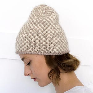 Chunky Knit Hat Pattern, Easy Fair Isle Beanie Knitting Pattern, Bulky Winter Colorwork PDF