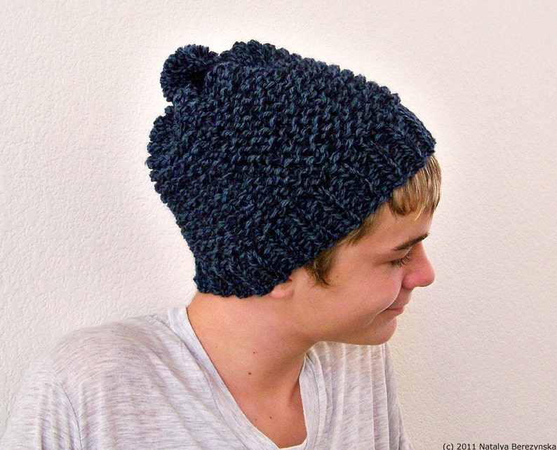 Knit Hat Men Knit Beanie Men Mens Pom Pom Beanie Mens Etsy