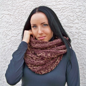 Unendlich Schal stricken Muster, einfache Cowl Strickmuster PDF, Anfänger Halswärmer für Männer und Frauen