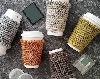 Coffee Sleeve Crochet Pattern, Easy Cup Cozy Tutorial, Beginner Summer Mug Wrap PDF