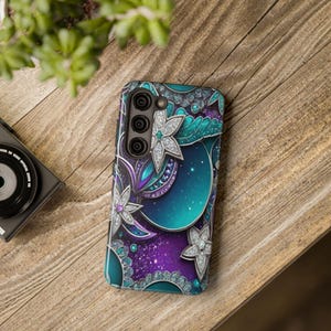Celestial Mermaid Tough Phone Case for iPhone & Samsung Galaxy, Durable, Shockproof, Unique Design, Protective Phone Cover