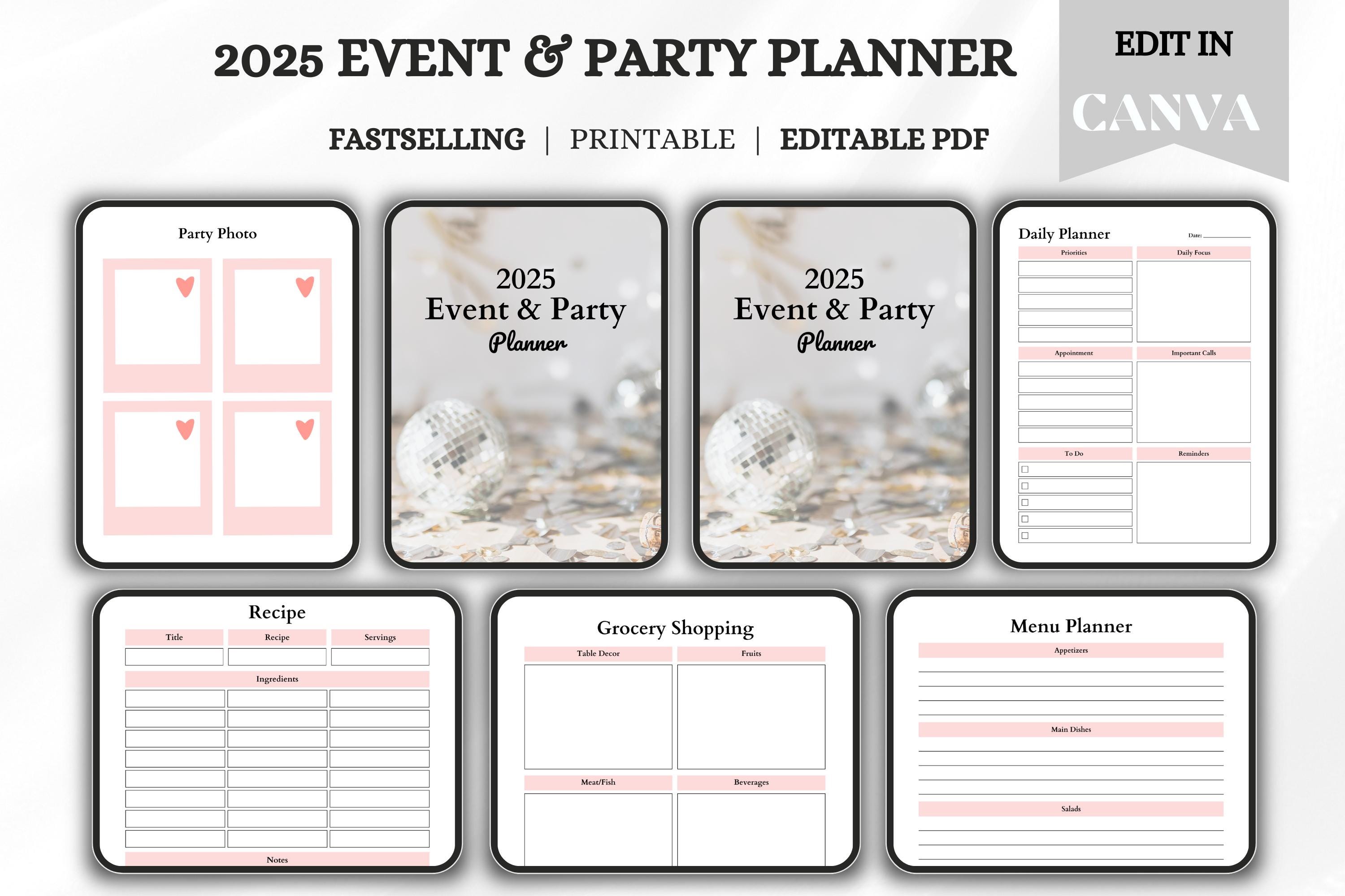 Event & Party Planner | Organize Details, Budget and Schedule | Party Planning Journal | Track Budget, Guest Lists | Event Planning Toolkit
