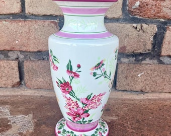 Vintage Laura Ashley Vase: Pink Floral Cottage Decor