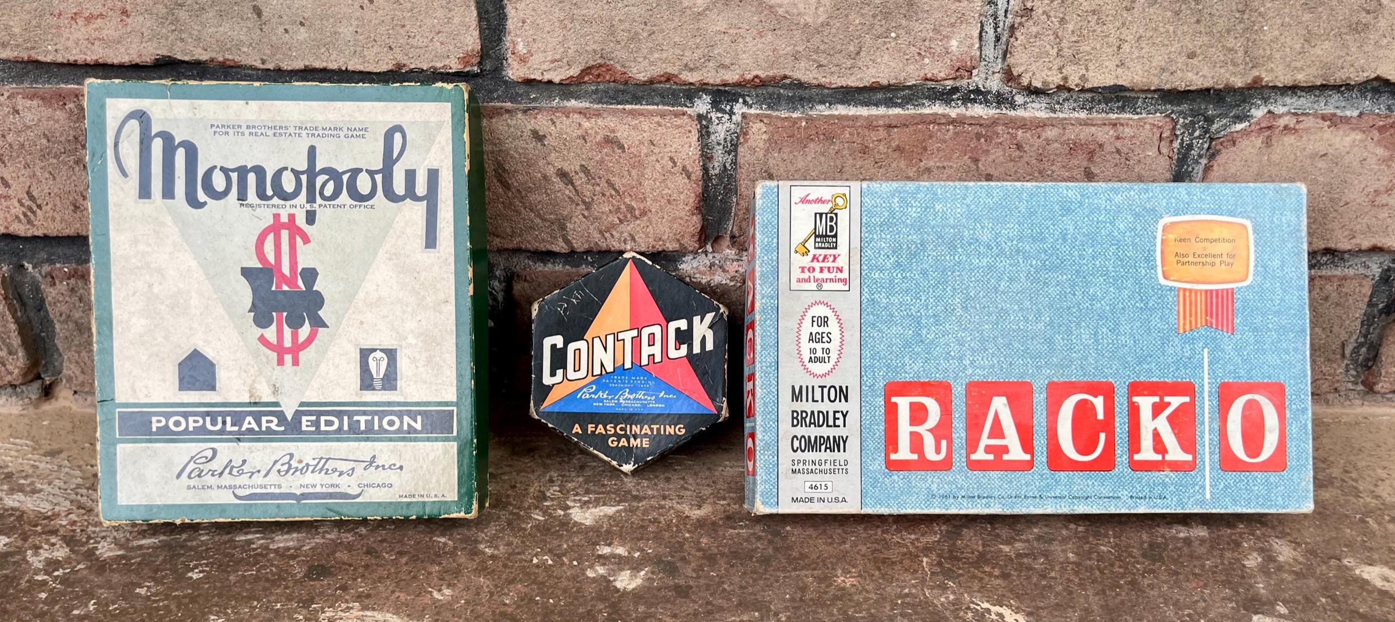Vintage Board Game Collection: Monopoly, Contack, Racko - Etsy