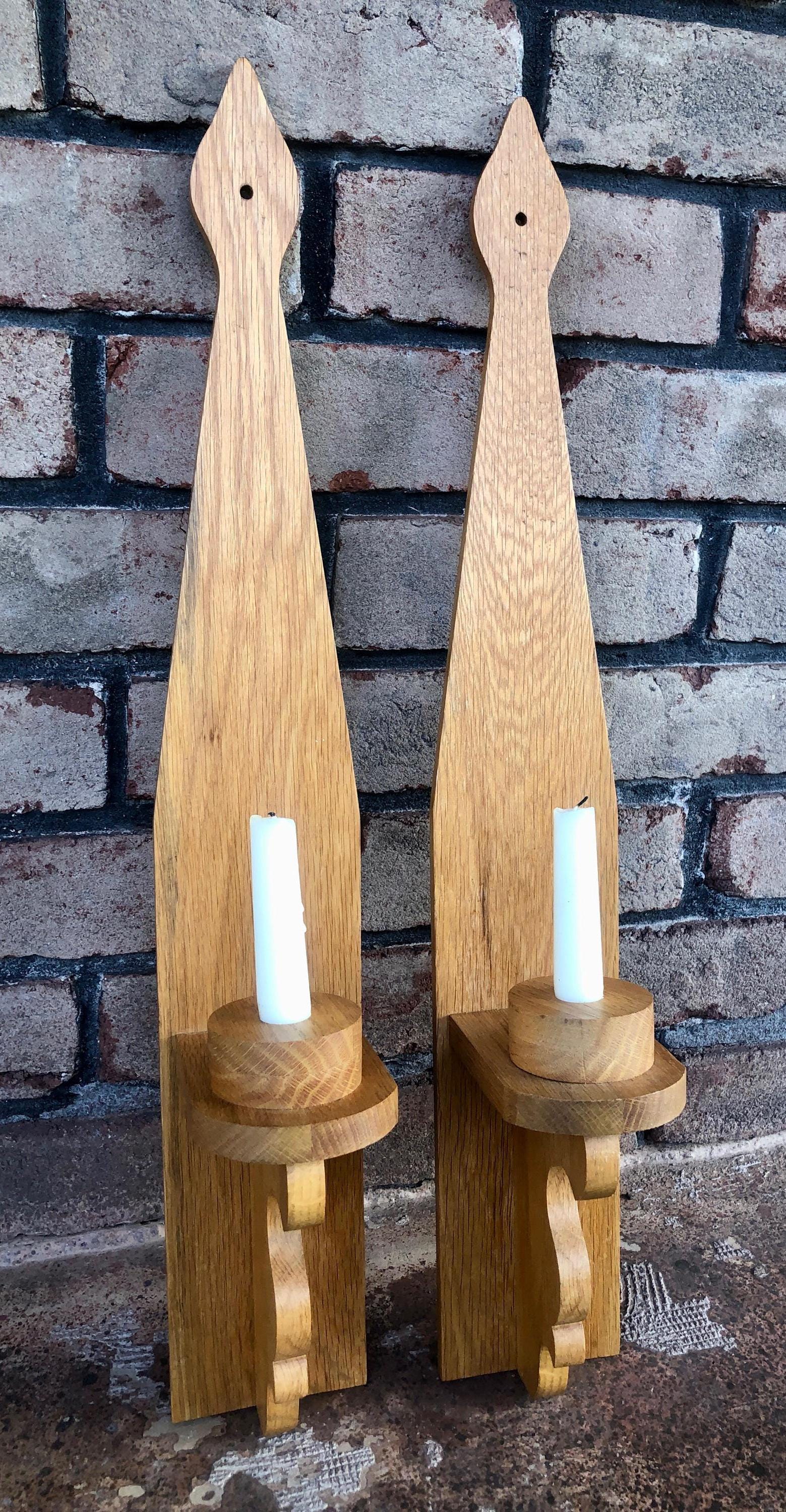 Wooden Wall Candle Holdersnull