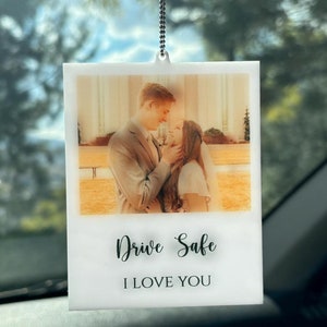 Personalized Photo Car Ornament: Custom Acrylic Car Mirror Decor